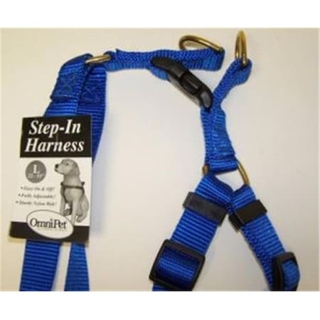 Omni Pet No.19LBL Step in Harness Nylon Size 22-33in Large Color Blue 445-19011